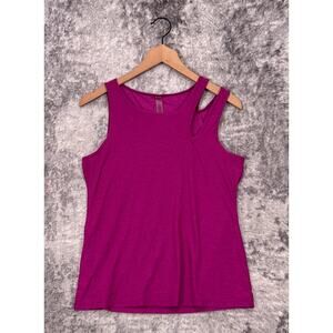 Beyond Yoga Top Medium Womens Feather Weight Open Up Tank Spacedye Magenta